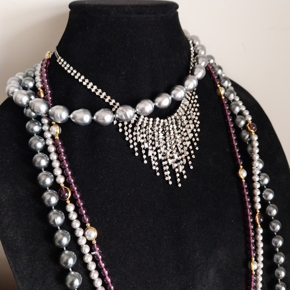 Silver and Gray Statement Jewelry Lot - Picture 8 of 14